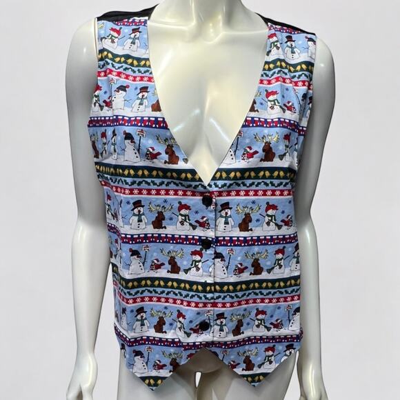 Nutcracker Extra Large Snowman Snowflake Vest, Women's 90s, Great Condition - Picture 1 of 9